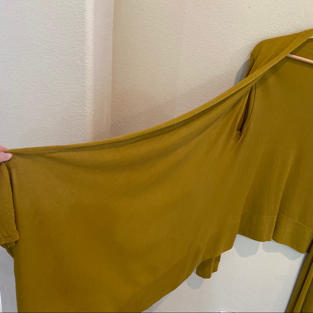 BCBGMaxAzria Mustard Yellow Asymmetrical Cardigan - Picture 3 of 9